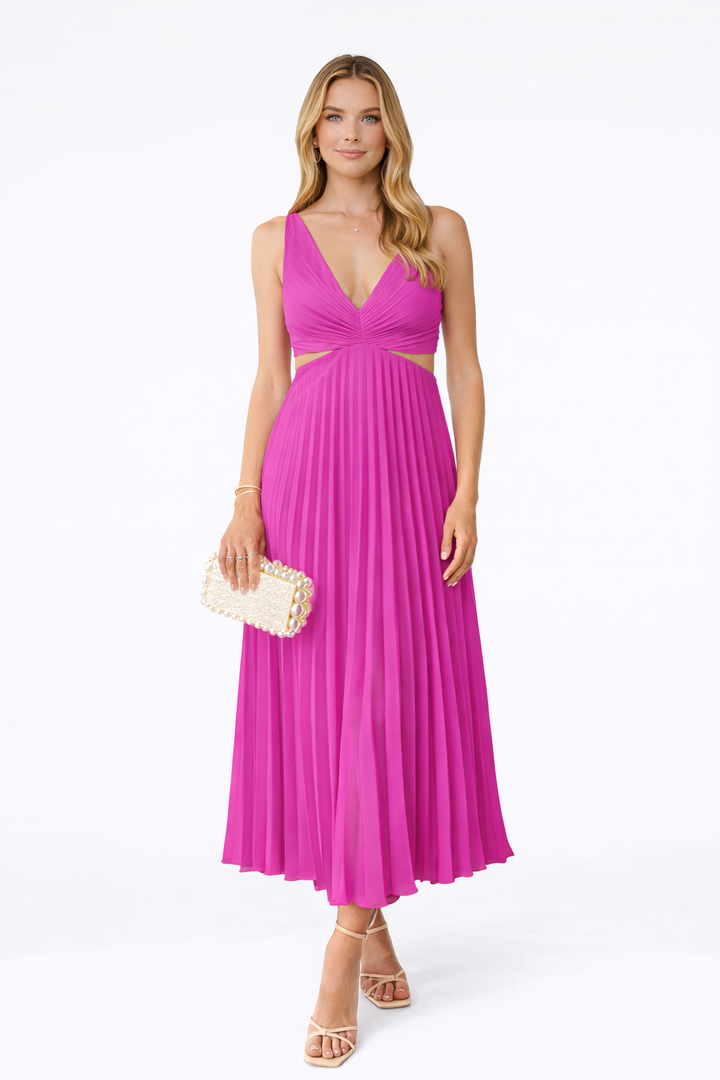 Virela - Draped Woven Maxi Dress