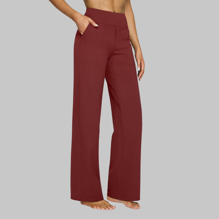 Rylena - High-Rise Stretch Weave Trousers
