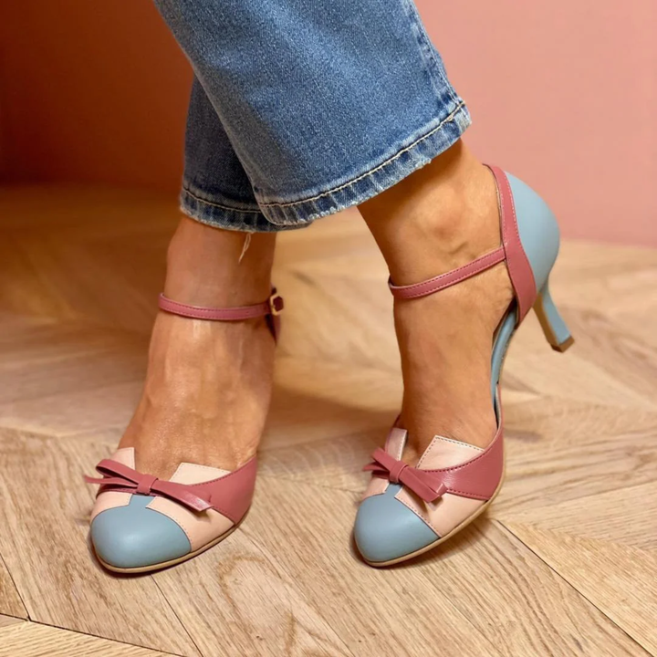 Kelira - Bow Two-Tone Sandals