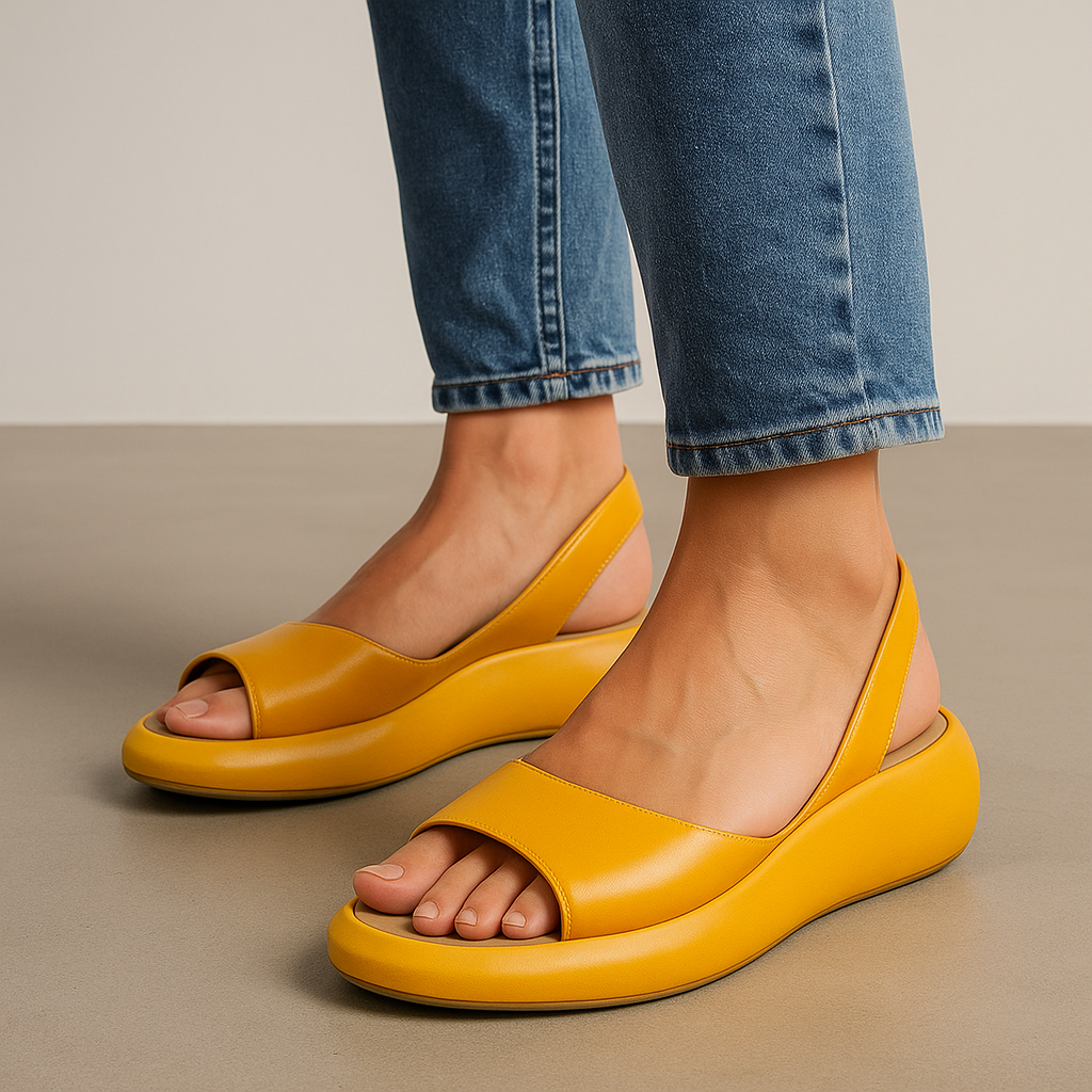 Avenli - Open-Toe Rubber Sole Sandals