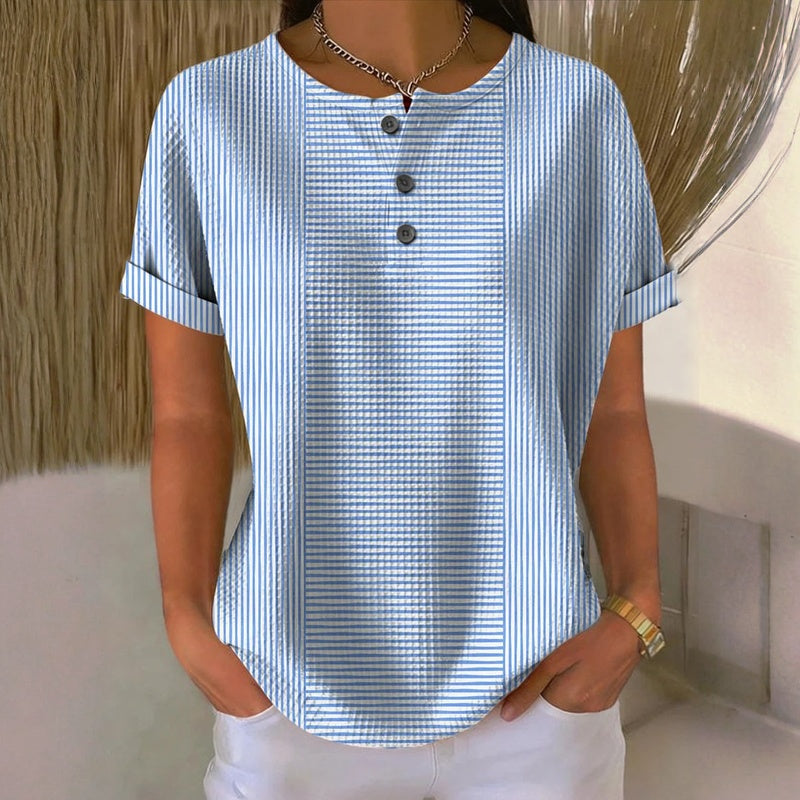 Nivora - Striped Cotton-Blend Blouse