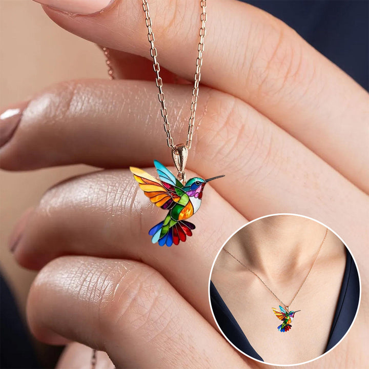 Seriva - Hummingbird Pendant Stainless Steel Necklace