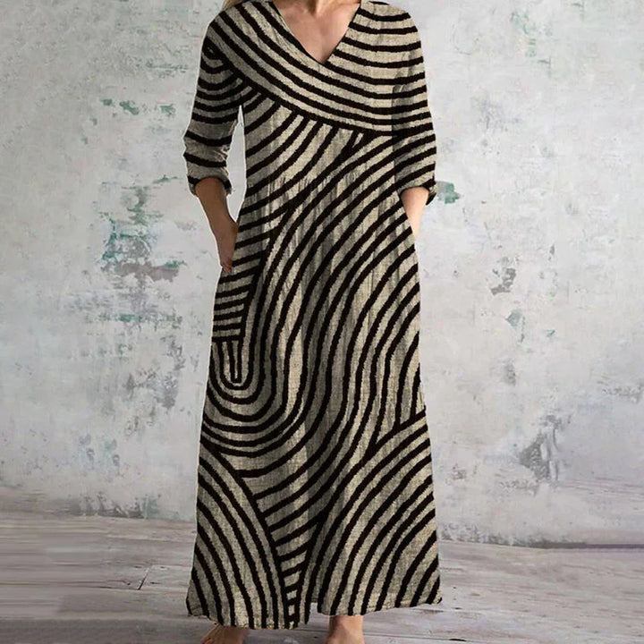 Zelvia - Striped Cotton Dress