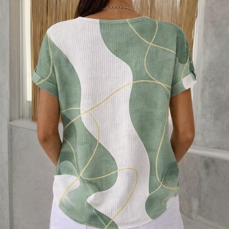 Tivara - Colour-Block Cotton-Blend Blouse