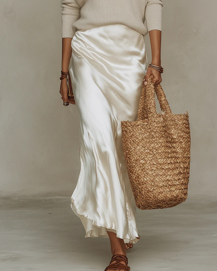 Calira - Midi Satin Dress Set