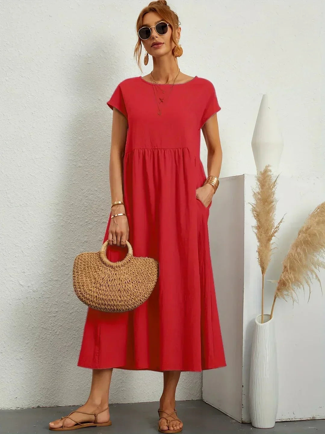 Calira - Midi Cotton Dress