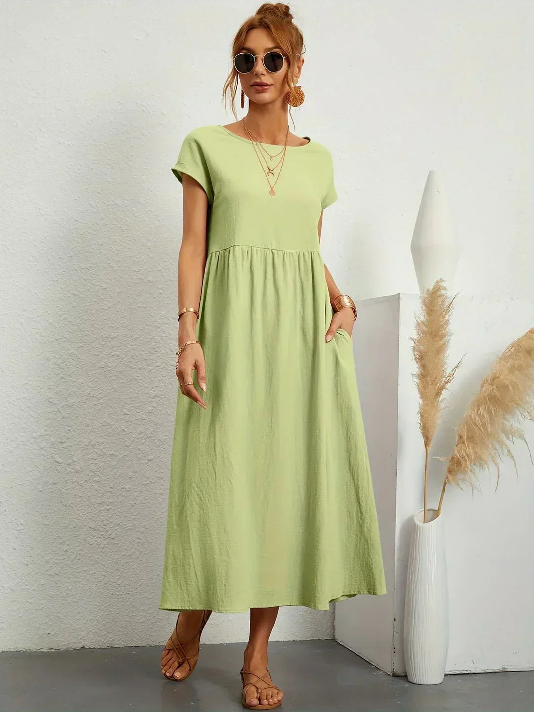 Calira - Midi Cotton Dress