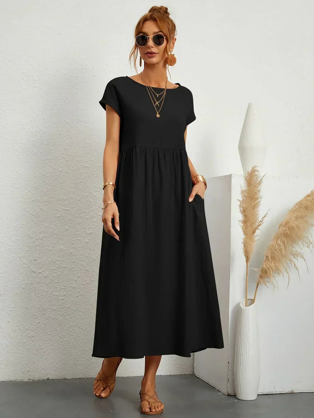 Calira - Midi Cotton Dress