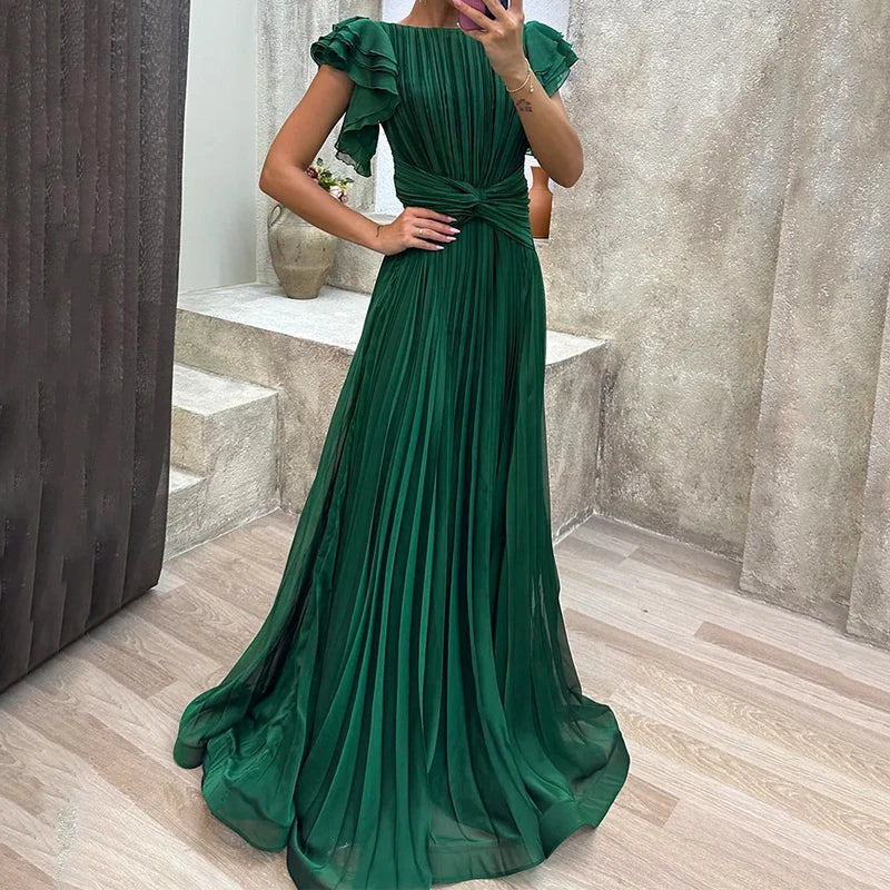 Vesara - Pleated Evening Dress
