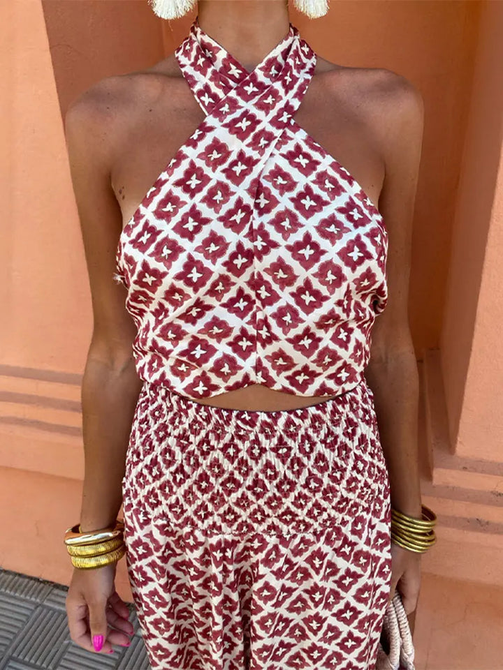 Zareli - Off-Shoulder Woven Set