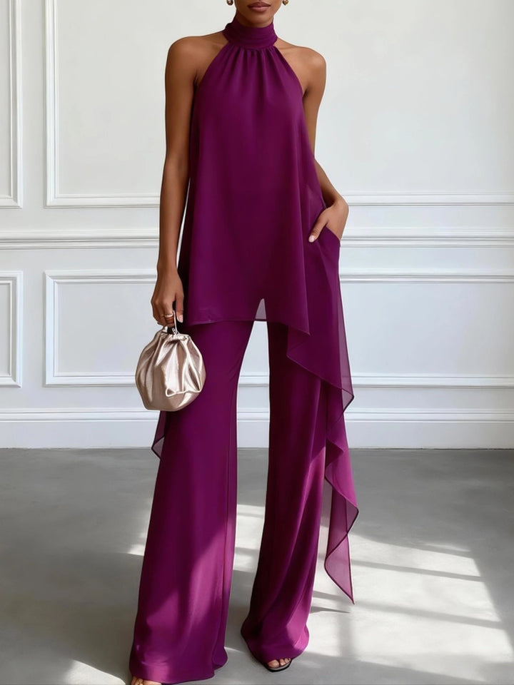 Orlise - Halter Woven Trouser Suit