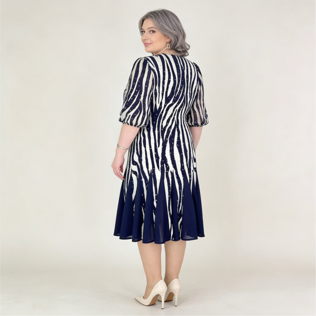 Rilena - Mesh Sleeve Knit Dress