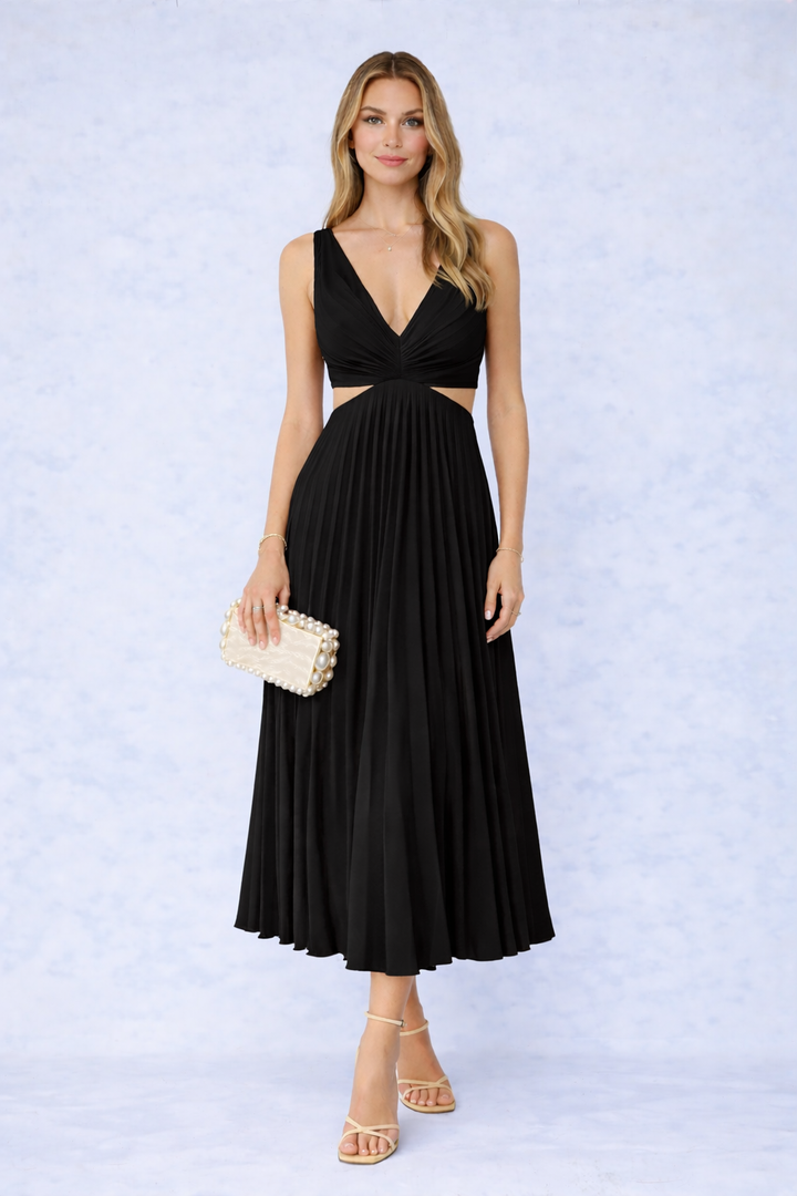 Virela - Draped Woven Maxi Dress