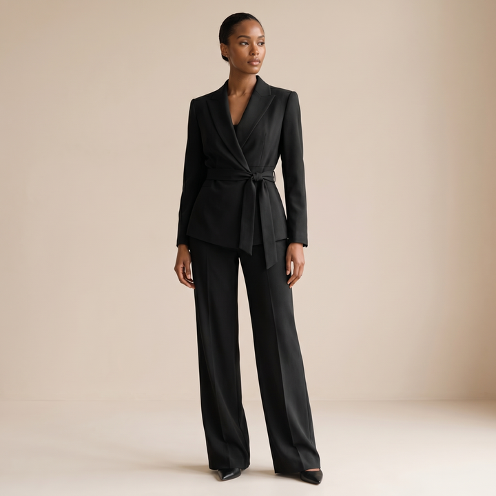 Naleia - Front-Tie Jacket Woven Suit