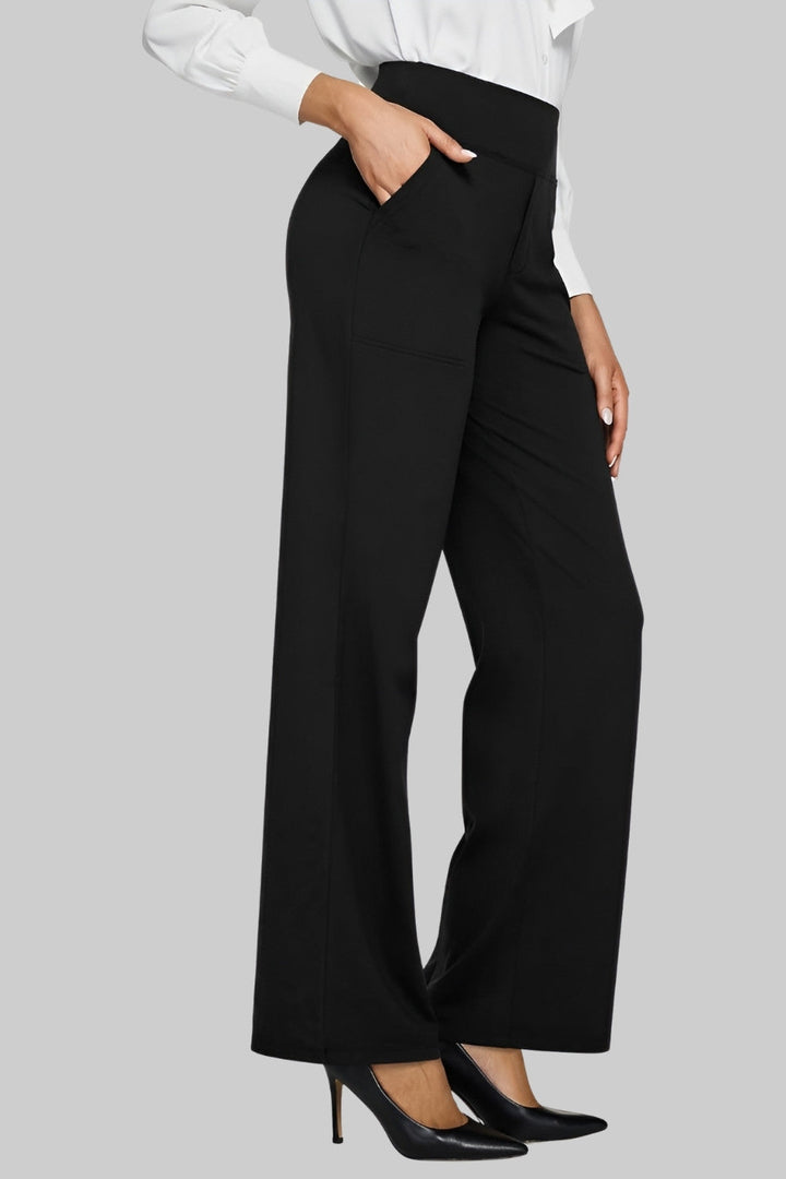 Rylena - High-Rise Stretch Weave Trousers