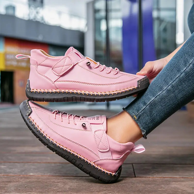 Kevara - Wide Toe Box Leather Sneakers