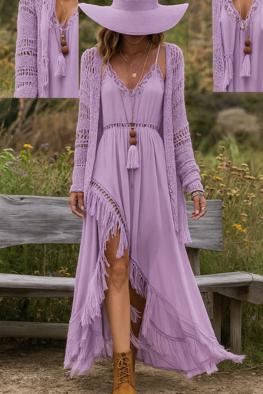 Nareli - Two-Piece Stretch Knit Set