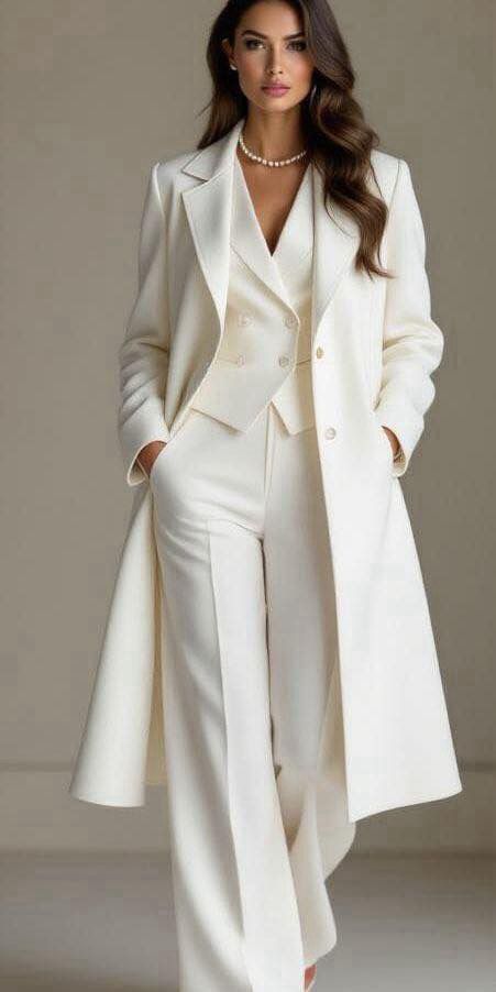 Brenzo - Tailored Woven Coat And Suit Set