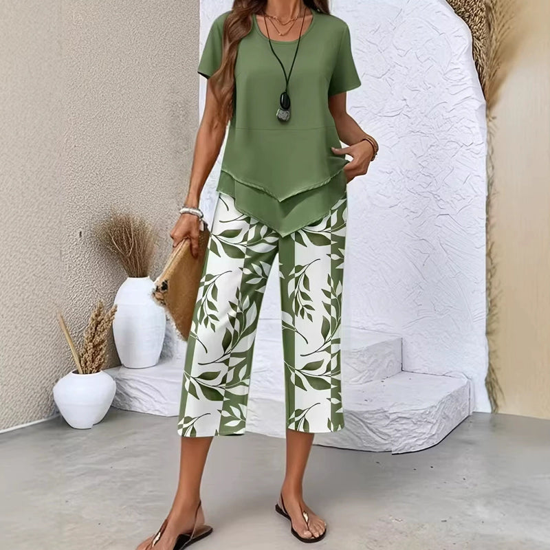 Nalise - Asymmetric Hem Plain-Weave Set