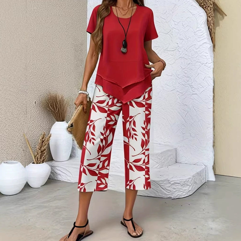Nalise - Asymmetric Hem Plain-Weave Set
